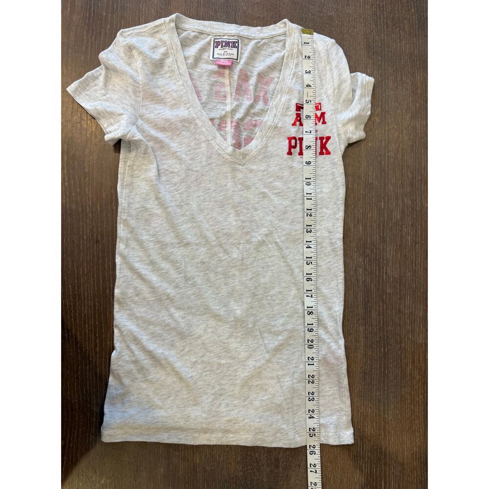TEXAS A&M AGGIES Pink Victoria's Secret Collegiate Tee T-Shirt size S - Picture 5 of 6